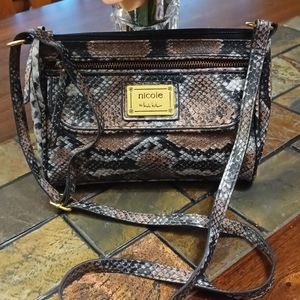 Nicole Miller Snake Pattern Crossbody